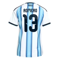 Camiseta Argentina Cristian Romero #13 Primera Equipación Replica Mundial 2026 para mujer mangas cortas